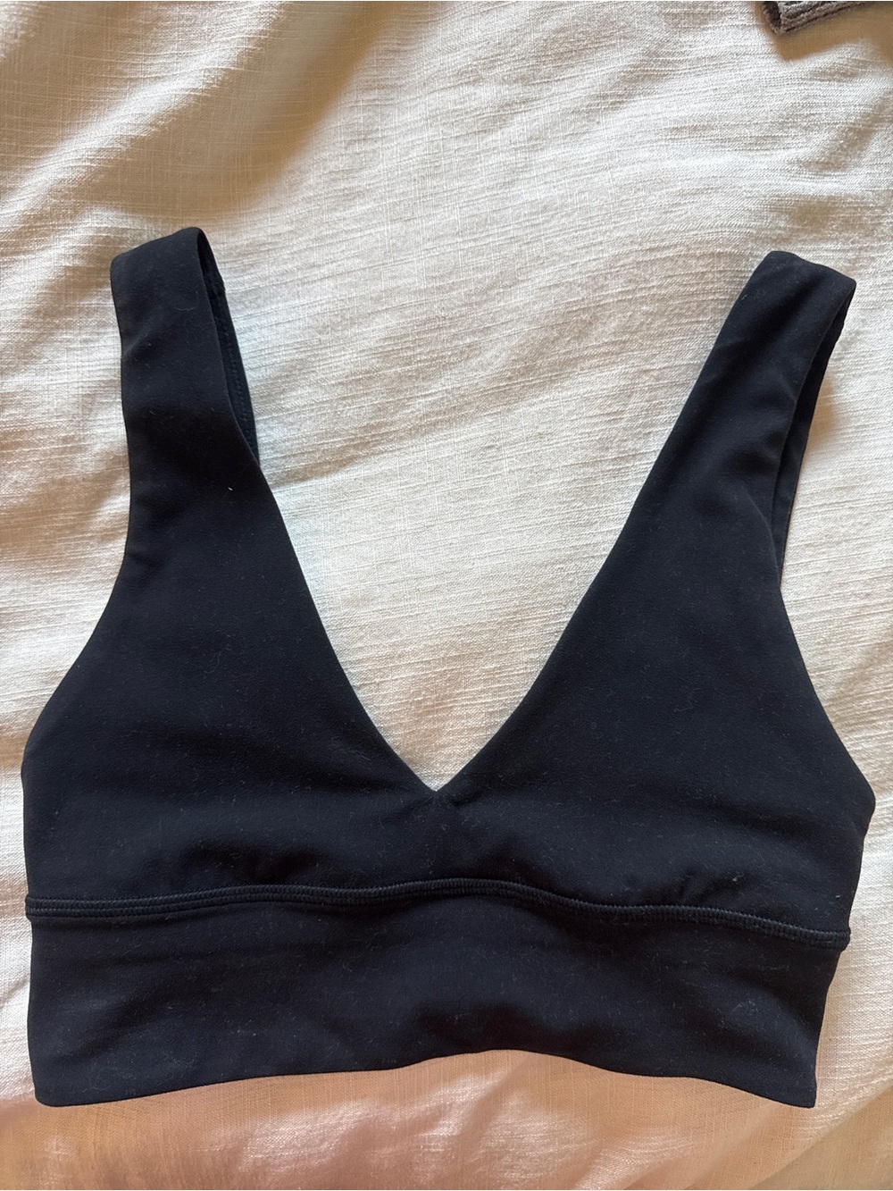 lululemon athletica Black V-Neck Bralette